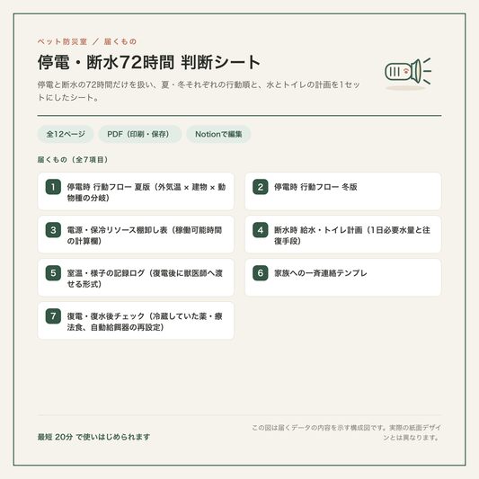 停電・断水72時間 判断シート 構成図