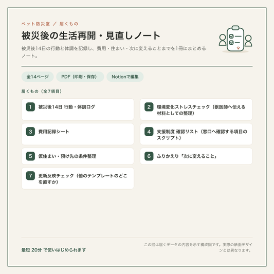 被災後の生活再開・見直しノート 構成図